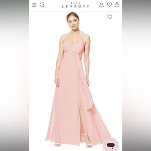 Levkoff in Frost Rose bridesmaid dress